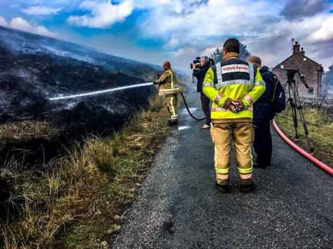 filming a fire fighter